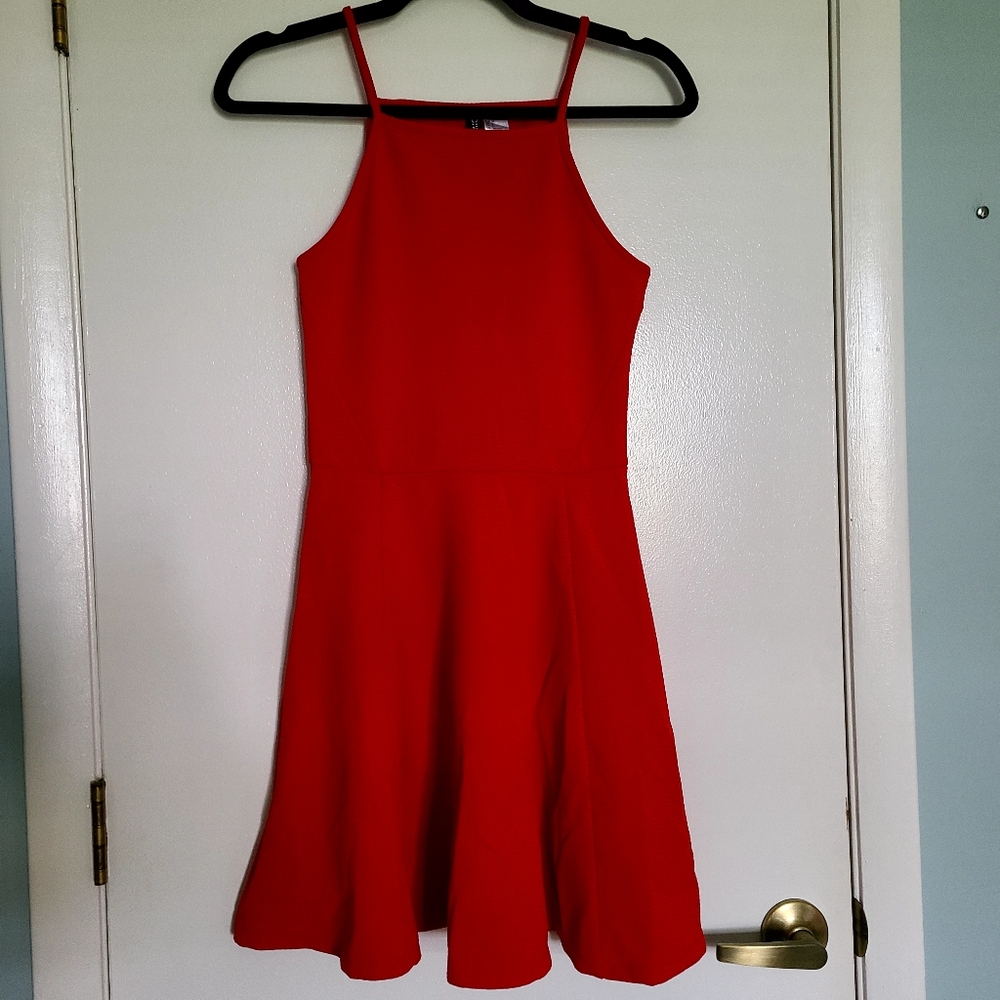 H&M Divided Cute Red Sleeveless Dress Sz 4